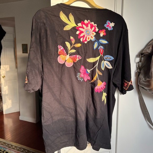 Johnny Was Embroidered Tee - Picture 5 of 6